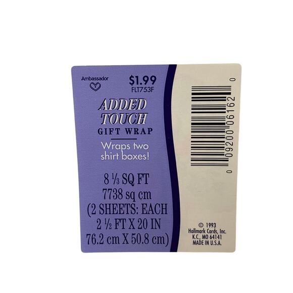 Vintage Baby Wrapping Paper Lot Hallmark Ambassador 1990s Sealed & Loose Sheets - Picture 8 of 8